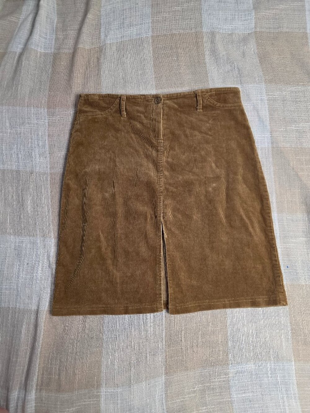 y2k Latte Girl McBling Office Siren Western Indie Alt Brown Corduroy Mini Skirt